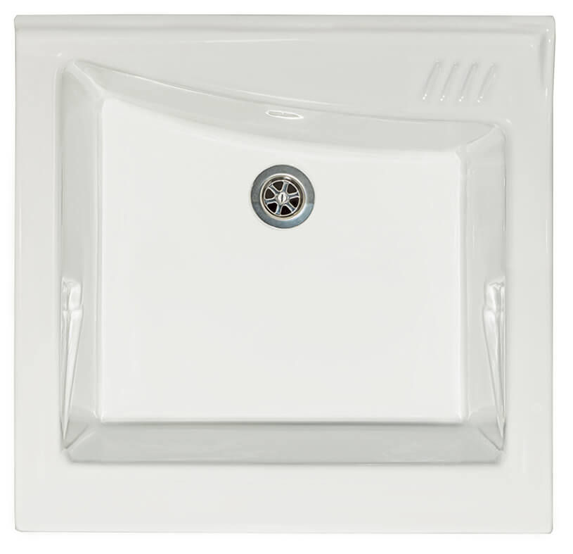 Mobile Lavatoio 63x60x87 cm 2 Ante Asse in Legno Montegrappa Acqua Edilla Bianco