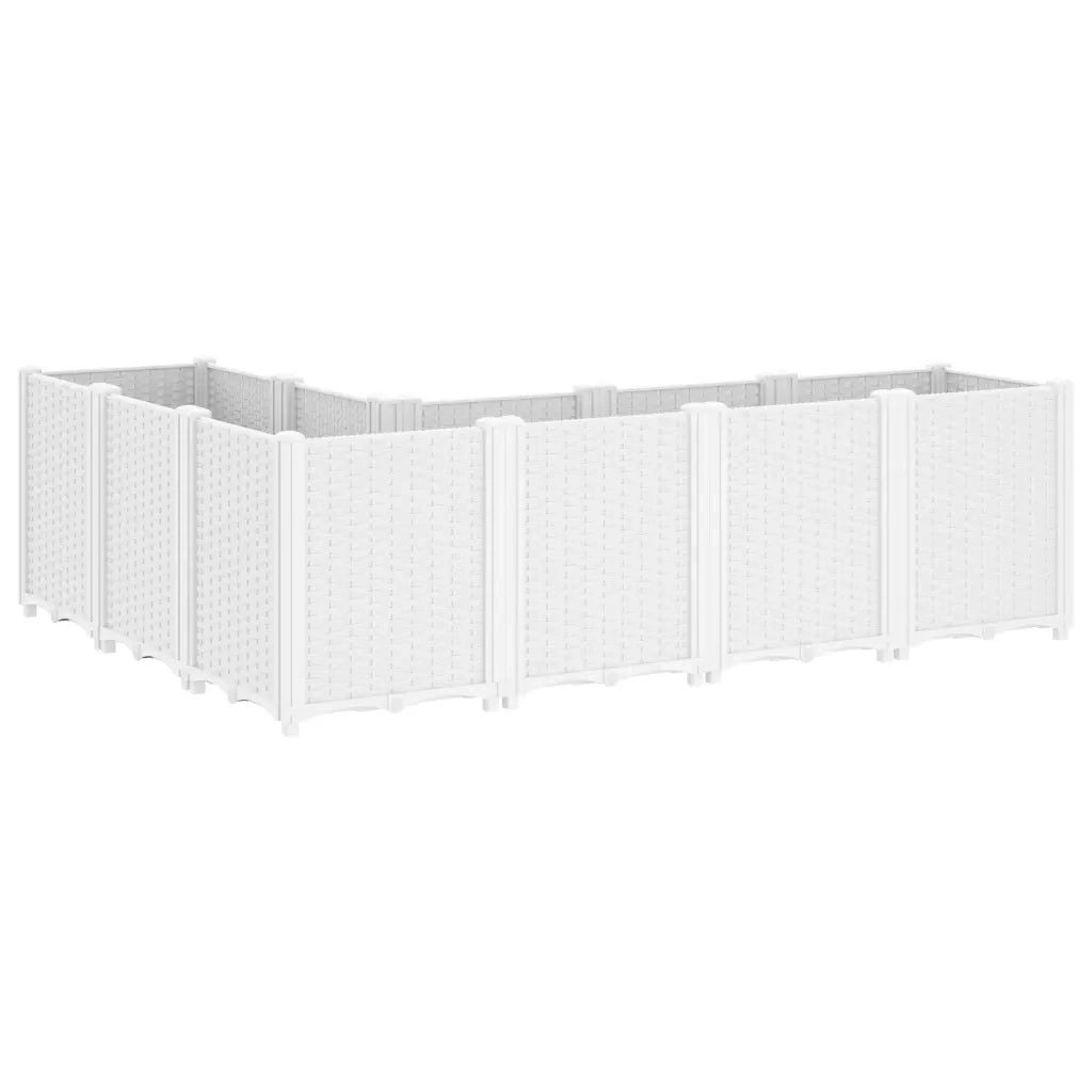 Fioriera da Giardino Bianca 160x120x53 cm in PP 367864