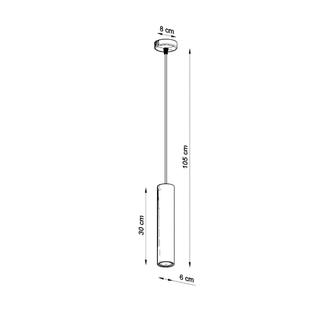 Lampada a sospensione CASANO 1 Pure Lume nero/legno GU10