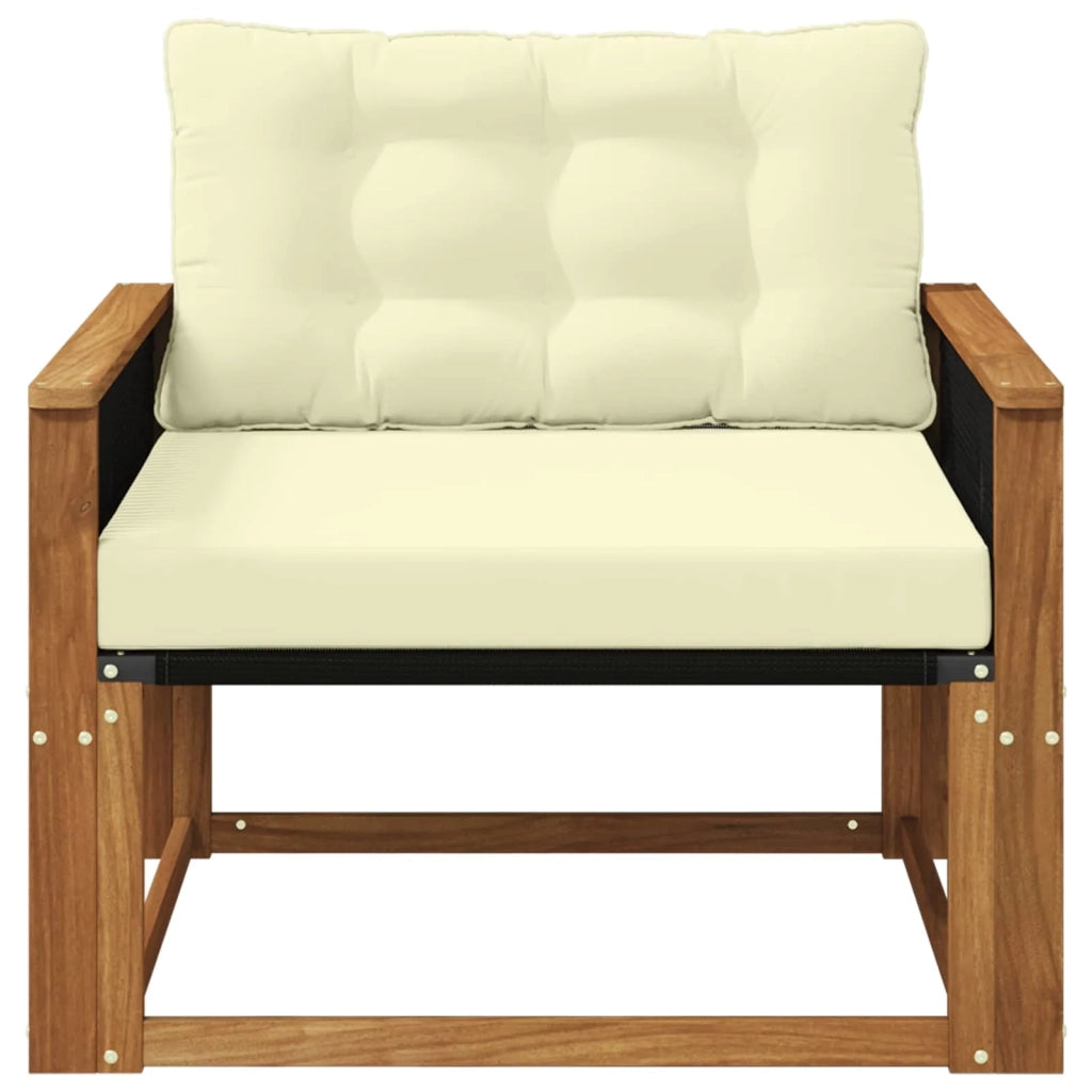 Set di divani da esterno-Sofa da giardino Legno di Acacia Massello e Textilene 676547