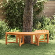 Panchina da Esterno Mezzo Cerchio 160 cm Legno Massello di Eucalipto