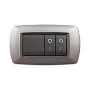 PLACCA LIFE LIVING PLAST ACCIAIO SATINATO 4P