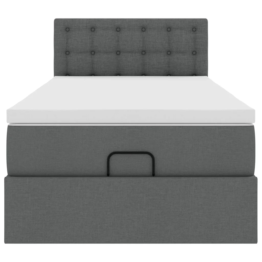 Struttura Letto Pouf con Materasso 100x200 cm in Tessuto