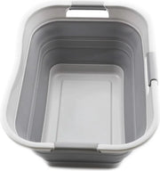 Organizzatore di Lavaggio Portatile 30L Opacos - Lavatrice Portatile Risparmiare Spazio Grigio