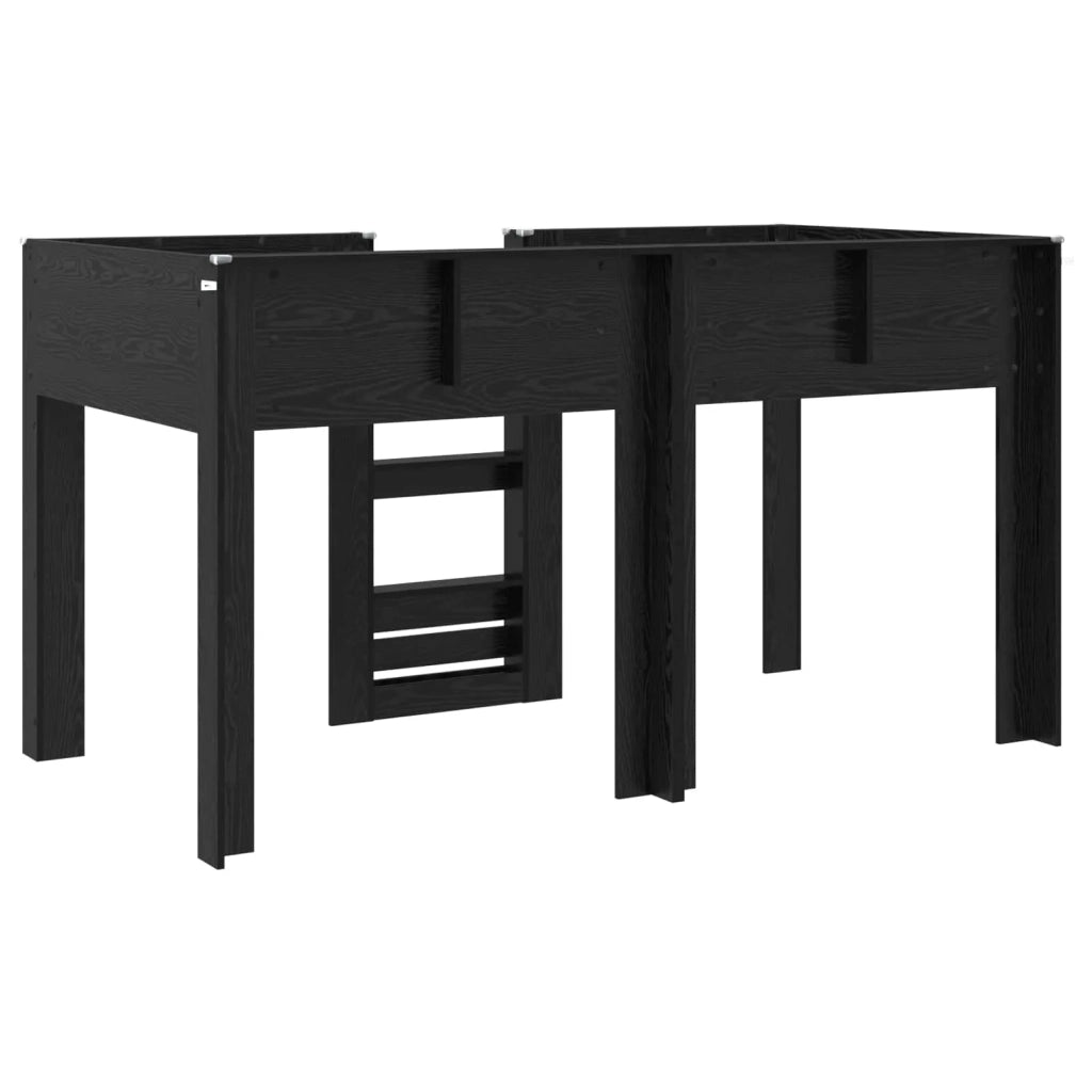 Letto a Castello per Bambini Rovere Nero 100 x 200 cm 3410500
