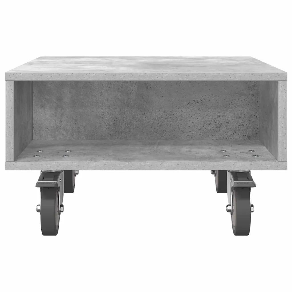 Tavolino con Ruote Grigio cemento 50,5 x 50 x 30 cm 891027