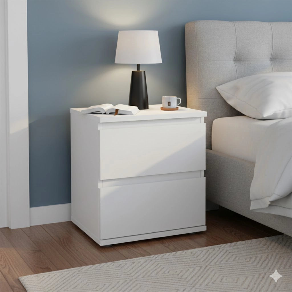 KIT COMODINO NOVA 2 CASS 40X34X48,2CM BIANCO- 1,0 pz