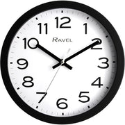 Orologio da Parete Moderno 25cm per Ufficio e Cucina - Analogico Quartz - RWC.25.3 - Nero