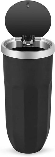 Mini Contenitore di Rifiuti con Coperchio - Contenitore Portatile di Rifiuti - Nero