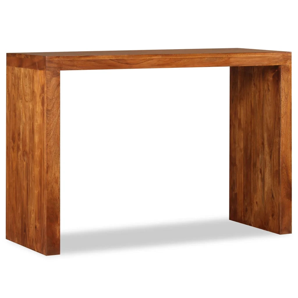 Tavolo Consolle in Legno Massello Finitura Ambra 110x40x76 cm 244671