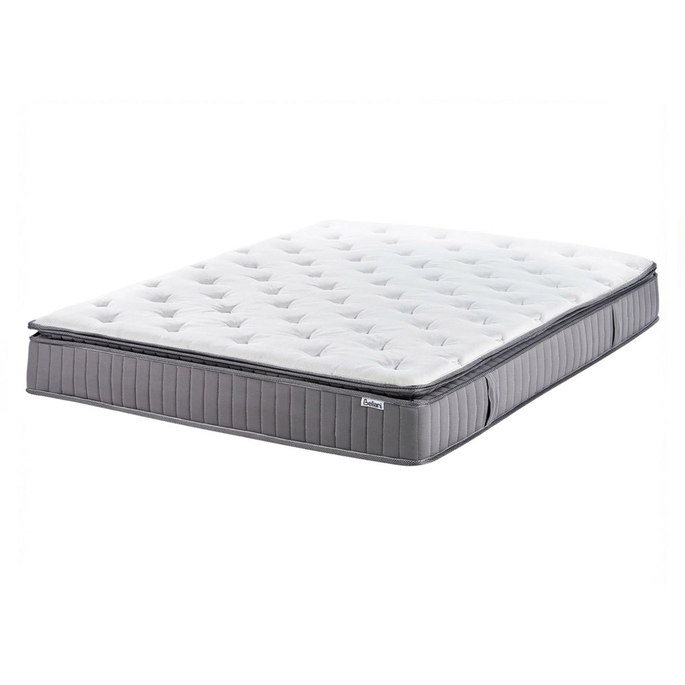 Materasso a molle insacchettate EU misura matrimoniale 140 x 200 cm con imbottitura in memory foam rinfrescante rivestimento rimovibile 3 piedi rigidità media design moderno trapuntato