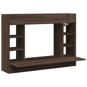 Scrivania | Tavolo da Ufficio a Parete Rovere Marrone 105x48x75cm Legno Multistrato