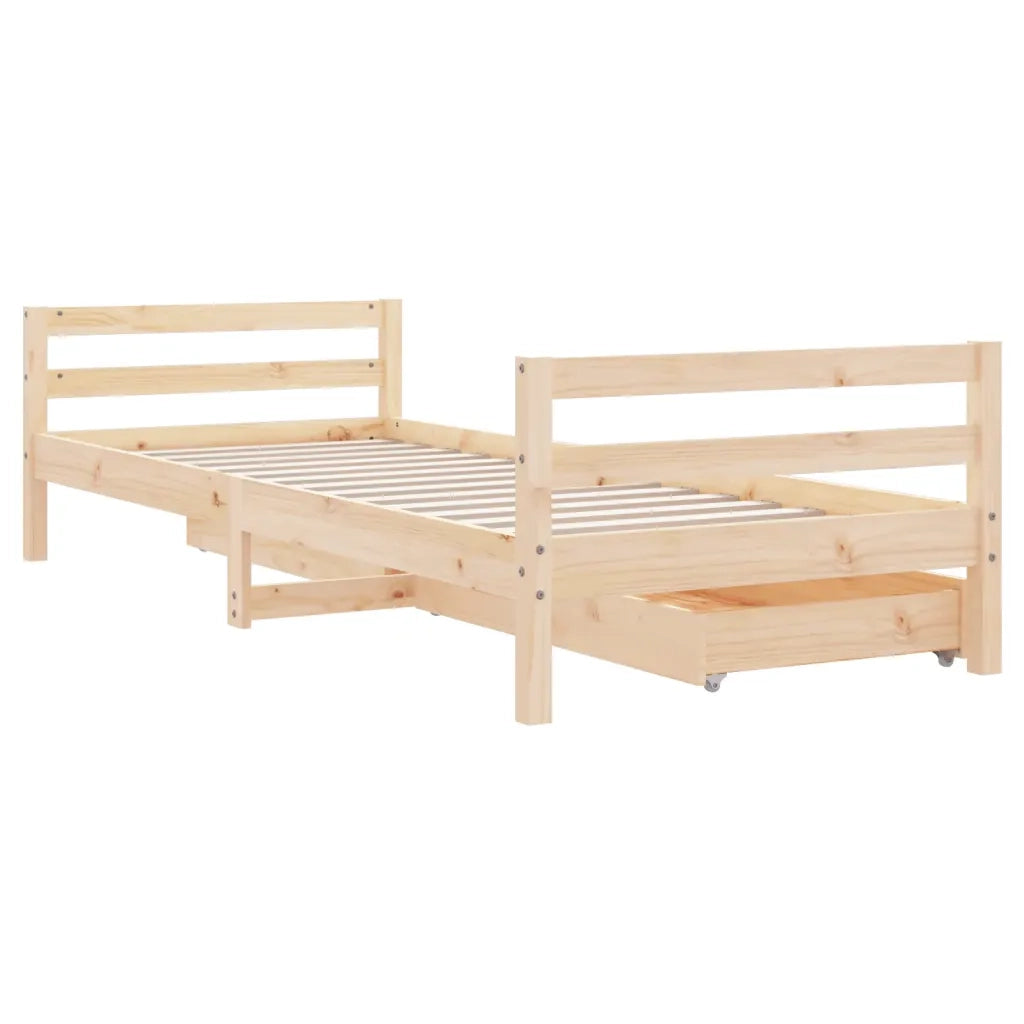 Giroletto per Bambini | Letto Infantile | Lettino con Cassetti 90x190cm Legno Massello Pino