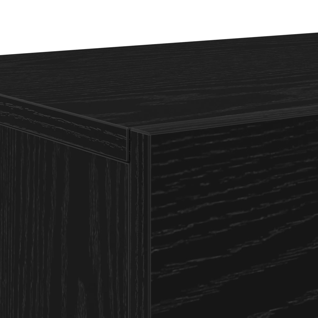 Mobile TV  Nero Rovere 150x30x50 cm Legno ingegnerizzato