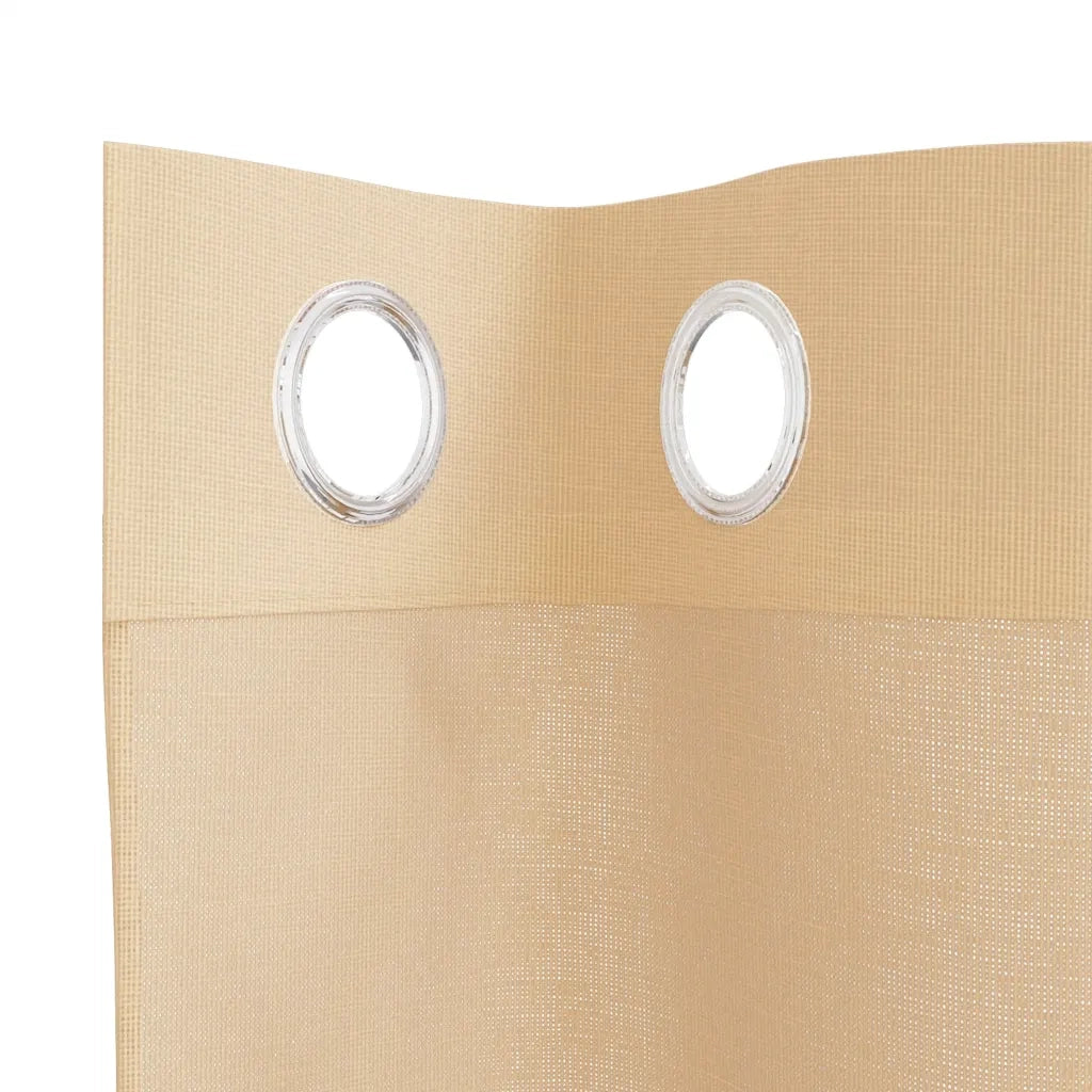 Tende in Voile con Occhielli 2 pz Sabbia 4102121