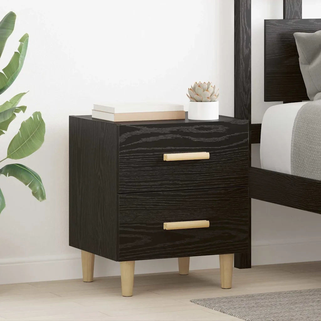 Armadietto per letto 2 pz Rovere Nero 40 x 35 x 47.5cm CFW9456257