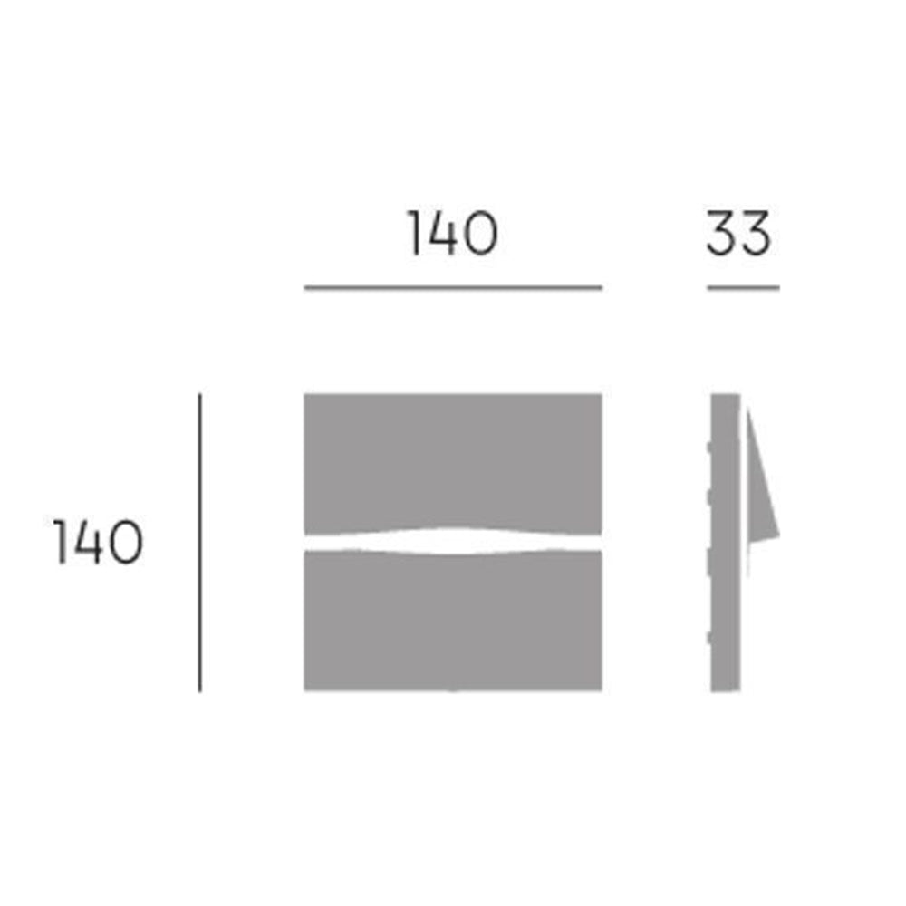 Segnapasso Quadrato Moderno Open Alluminio Bianco 3W Led 3000K