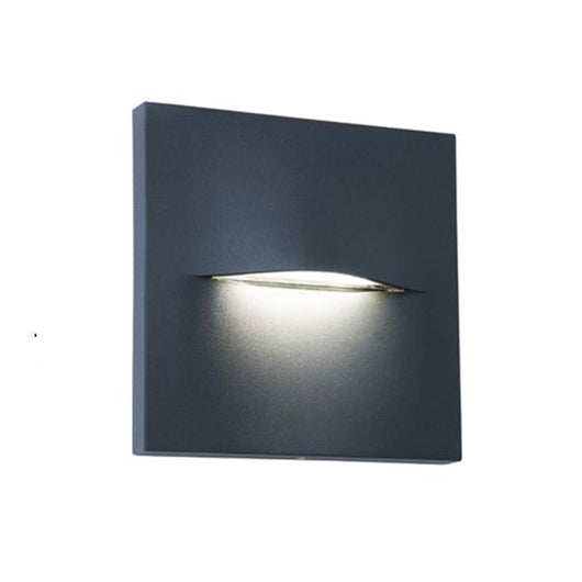 Segnapasso Quadrato Moderno Open Alluminio Grafite 3W Led 3000K