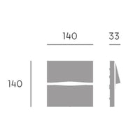 Segnapasso Quadrato Moderno Open Alluminio Grafite 3W Led 3000K