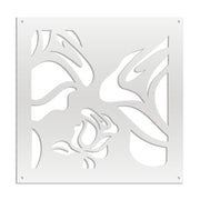 ADENIUM - Pannello in PVC traforato - Parasole Misura: 73x73 cm, Colore: bianco