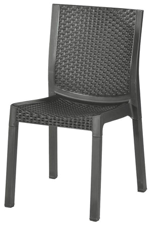 sedia rattan panarea cm 42x55 h 86 cm antracite cod:ferx.98206