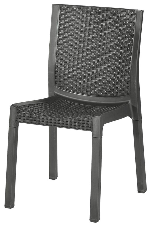 sedia rattan panarea cm 42x55 h 86 cm antracite cod:ferx.98206