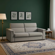 Rigolato, Divano Letto 2 Posti Sfoderabile Made in Italy, 185x95 cm Grigio