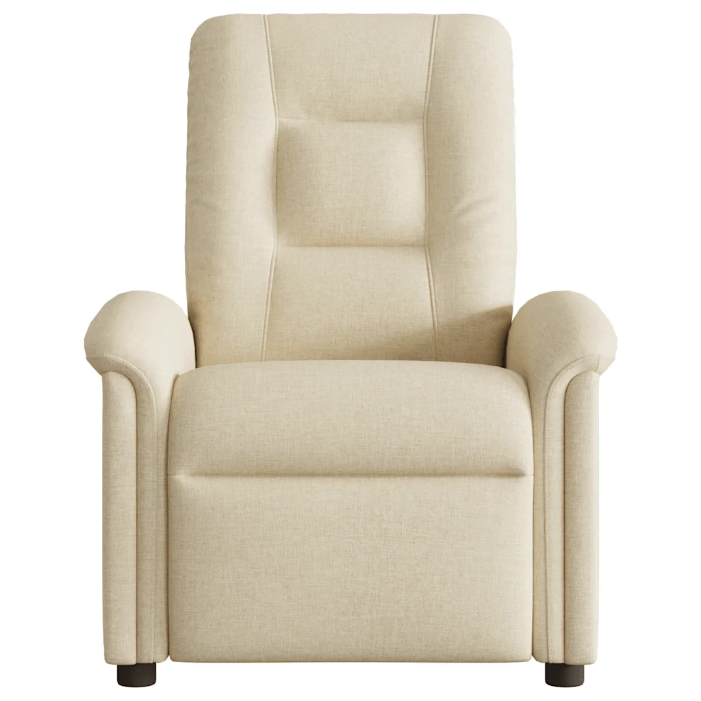 Poltrona Massaggiante Reclinabile Crema in Tessuto 4015634