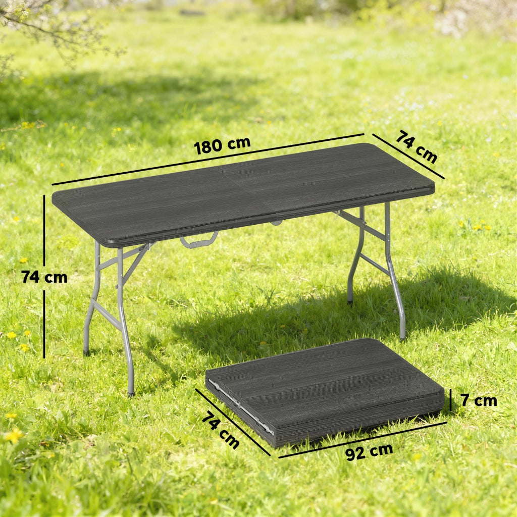 Tavolo pieghevole da esterno ¨C Zephmum ¨C Nero 180x74 cm