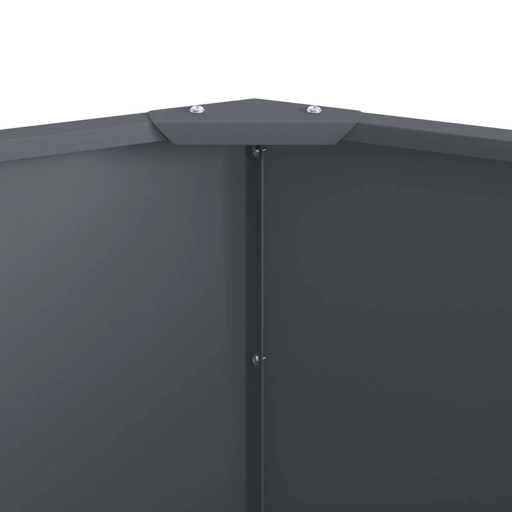 Fioriera-Vaso-Contenitore per Piante Antracite 120 x 120 x 50 cm Acciaio