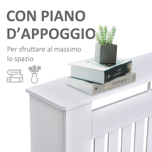 Copritermosifone in Legno MDF Bianco 172x19x81 cm