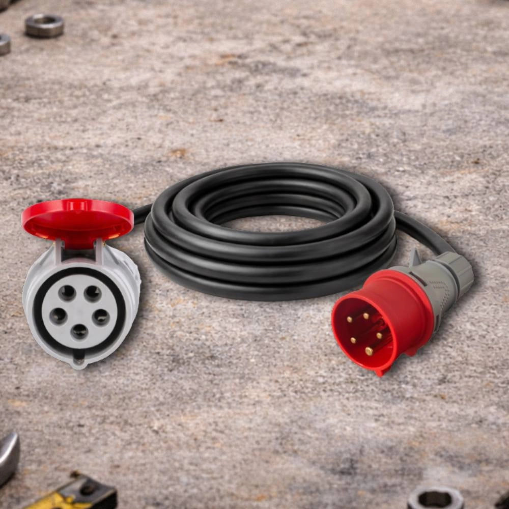 Ecova spina industriale trifase rossa ip44 3pnt per cantiere *** ampere 32 ampere, confezione 1