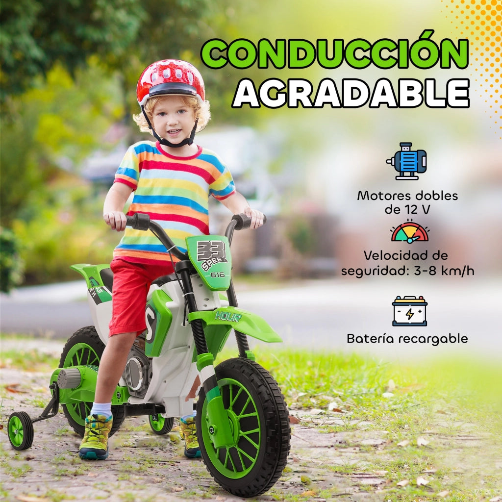 Moto Giocattolo Elettrica per Bambini ¨C zephmum ¨C 106.5x51.5x68 cm Verde