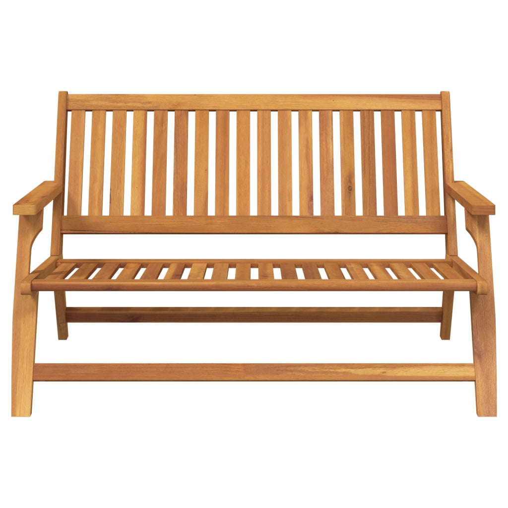 Panca da Giardino 122.5x77x74 cm in Legno Massello di Acacia