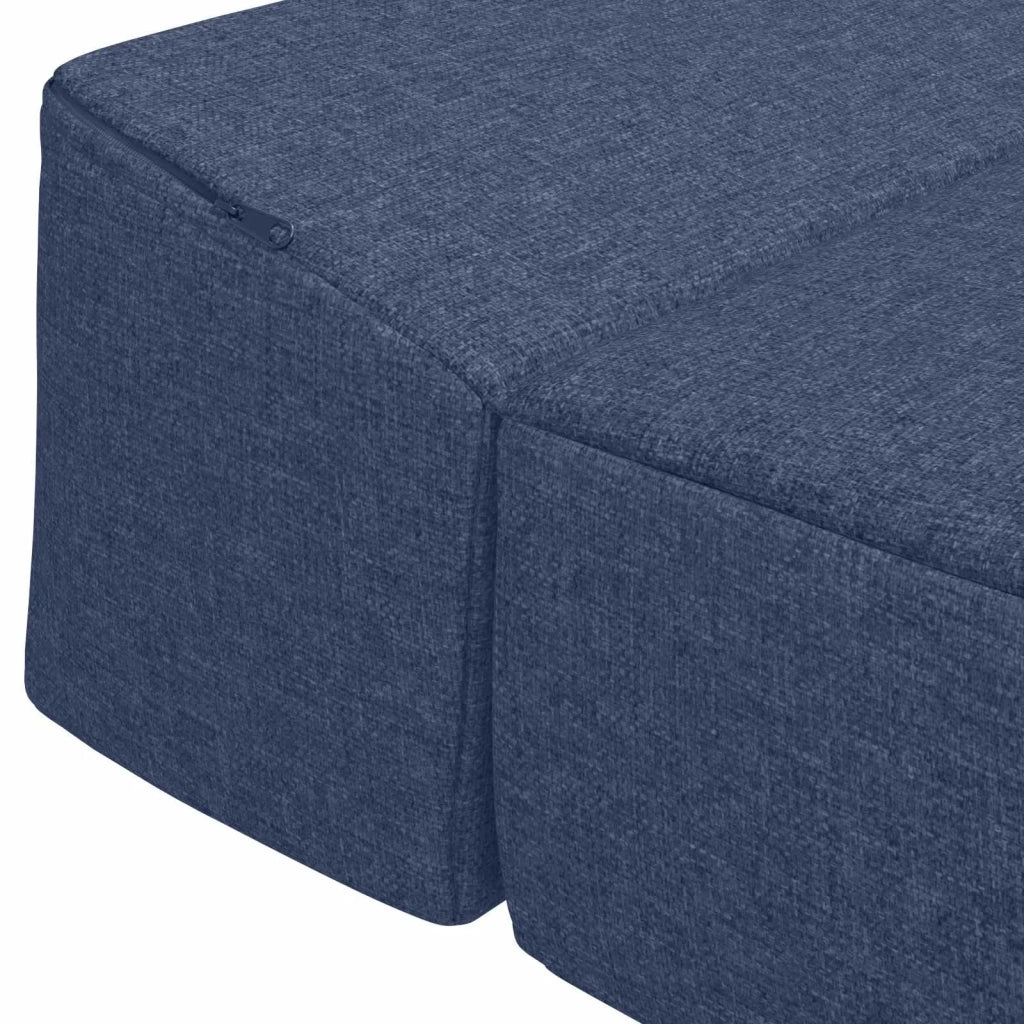 Divano Letto Pieghevole Blu 200 x 70 x 15 cm Tessuto 900005