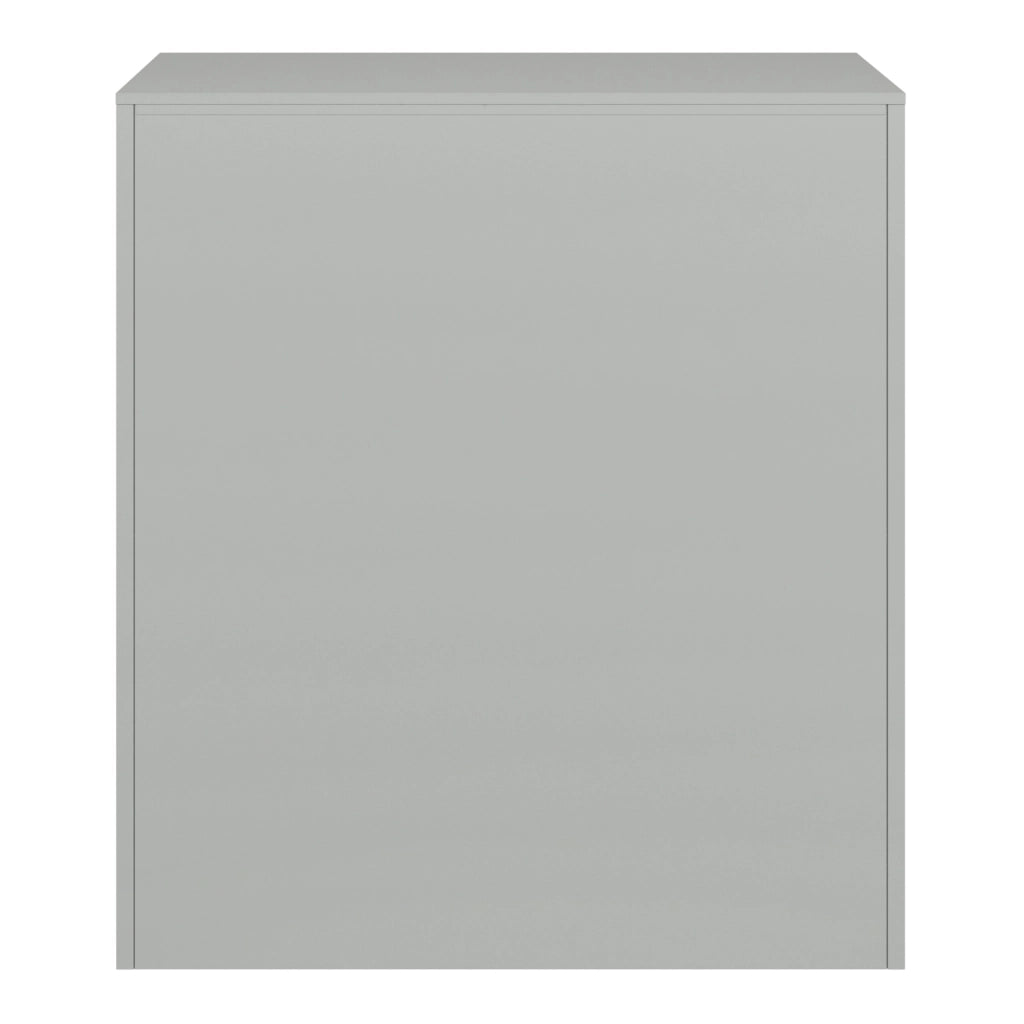 Armadio Casellario Rautavaara in Acciaio 4 Ante con Serratura 100 x 90 x 40 cm Grigio Pallido [en.casa]