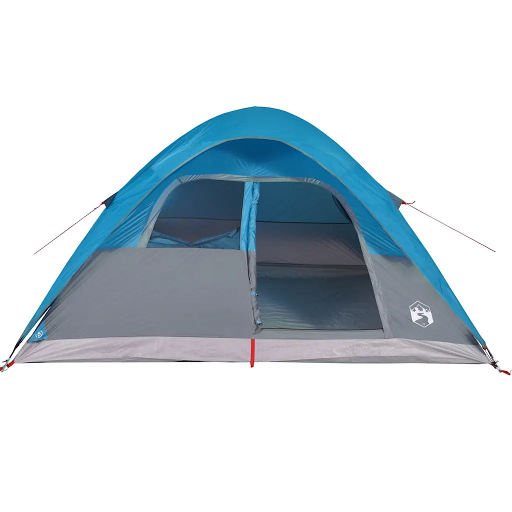 Tenda da Campeggio a Cupola per 4 Persone-Tenda per Escursionismo Blu Impermeabile 119221