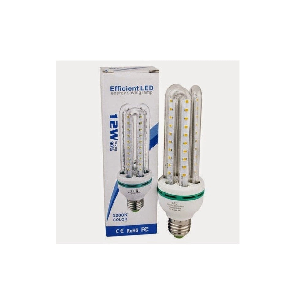 Trade Shop - Lampadina Lampada Tubo Led Luce Bianca Fredda Calda E27 Risparmio 3u 12w - -bianco Caldo      -