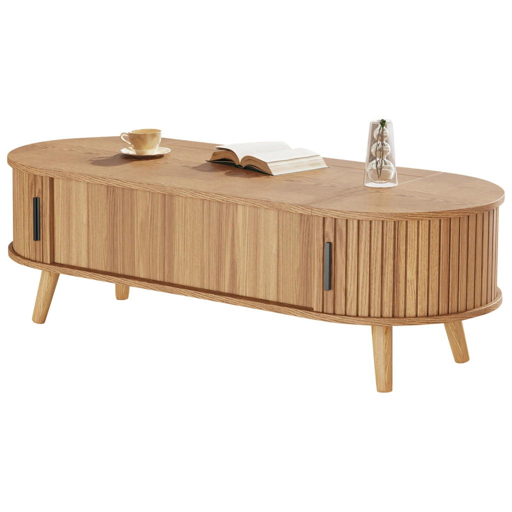 TAVOLO LIVING Regolabile 120x50x39,5 cm MDF Effetto Legno Naturale