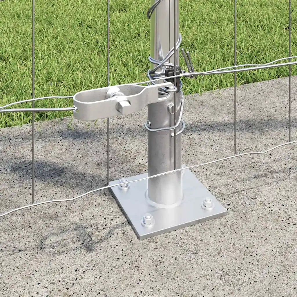 Recinzione da Giardino | Recinzione con Posto Argento 1,2 x 25 m Acciaio