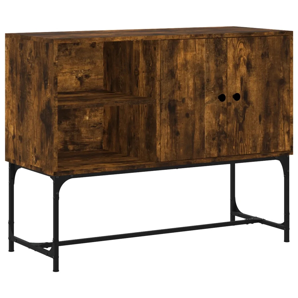 Credenza Rovere Fumo 100x40x79,5 cm in Legno Multistratocod mxl 78514
