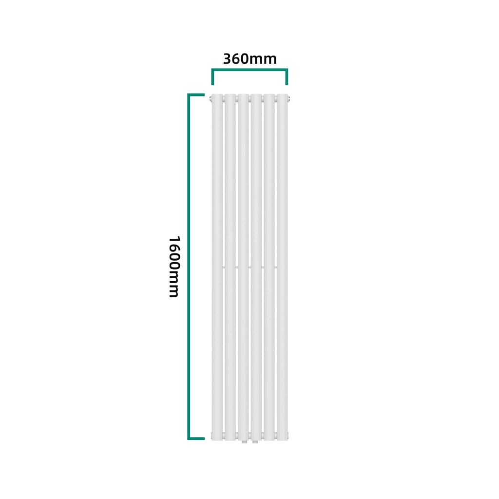 Termosifone Nore ad Acqua Calda Pannello Singolo con Elementi Tubolari 160 x 36 cm - Bianco [neu.haus]