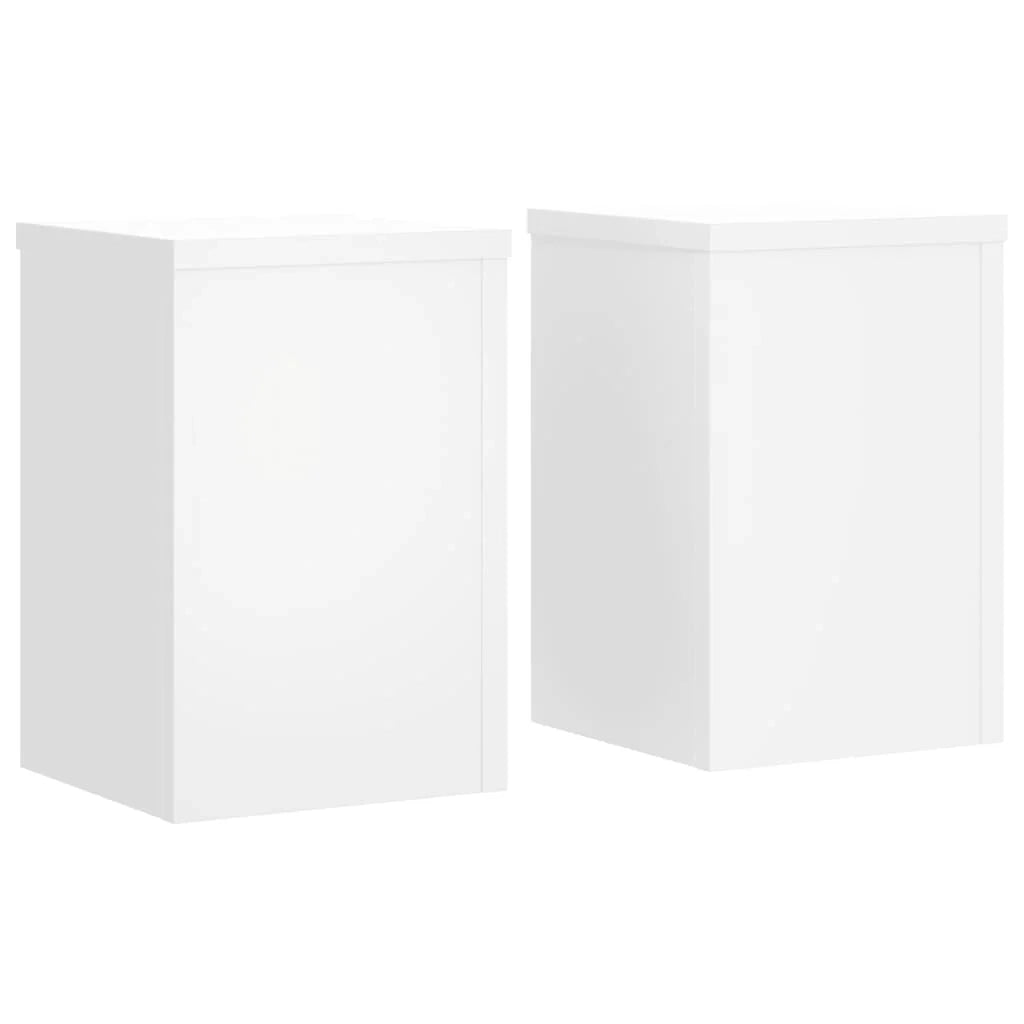 Portavasi mobili per fiori set da 2 20 x 20 x 30 cm legno ingegnerizzato bianco 02_0045267