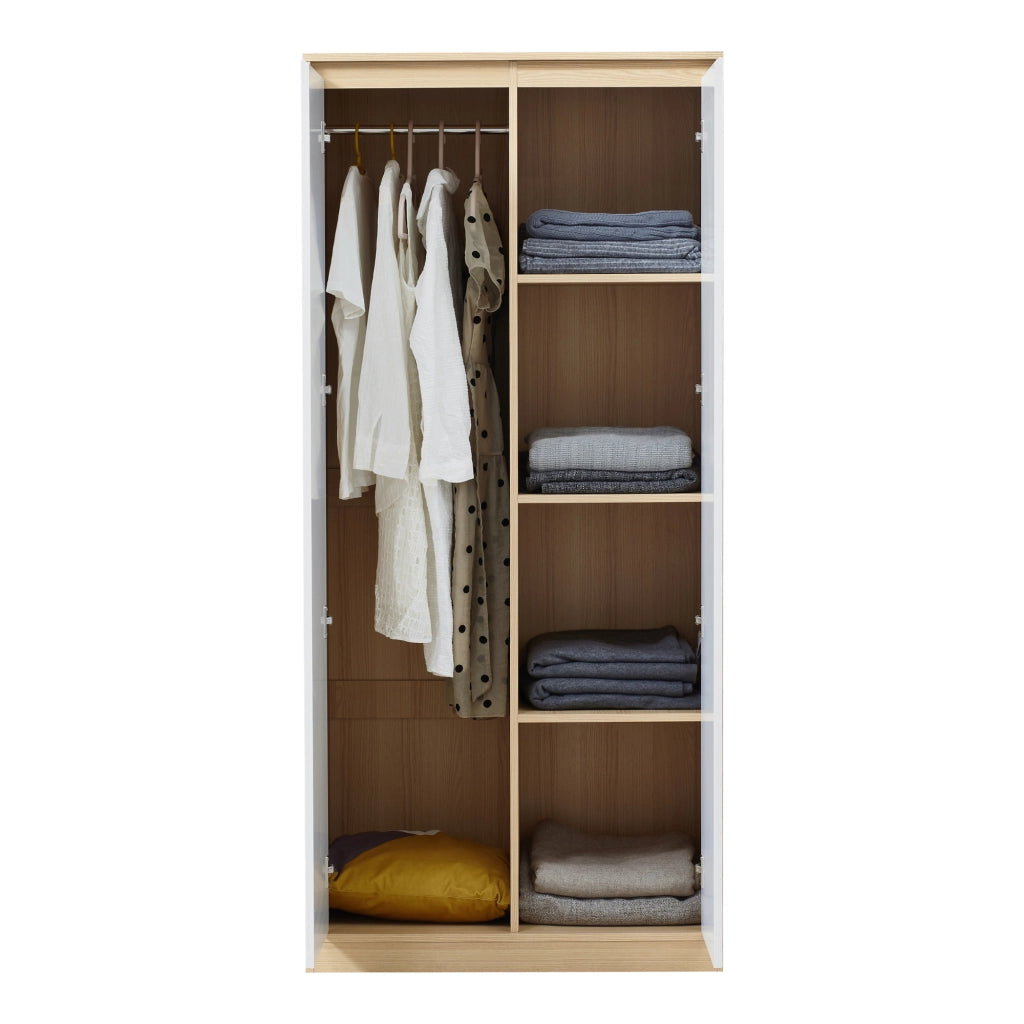 Armadio Guardaroba Bastheim 176 x 80 x 52 cm Effetto Rovere [en.casa]