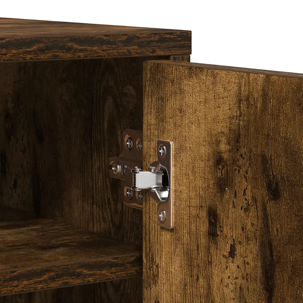 Scarpiera Rovere Fumo 60x35x92 cm in Legno Multistrato 816011