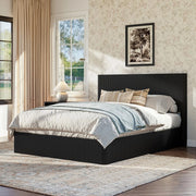 Letto Contenitore Matrimoniale con Sollevamento Idraulico ¨C MINIMAL ¨C Nero 160x200
