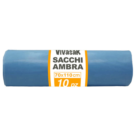 sacchi nettezza urbana in rotolo 70x110 azzurro (gr 800 ca) cod:ferx.98242