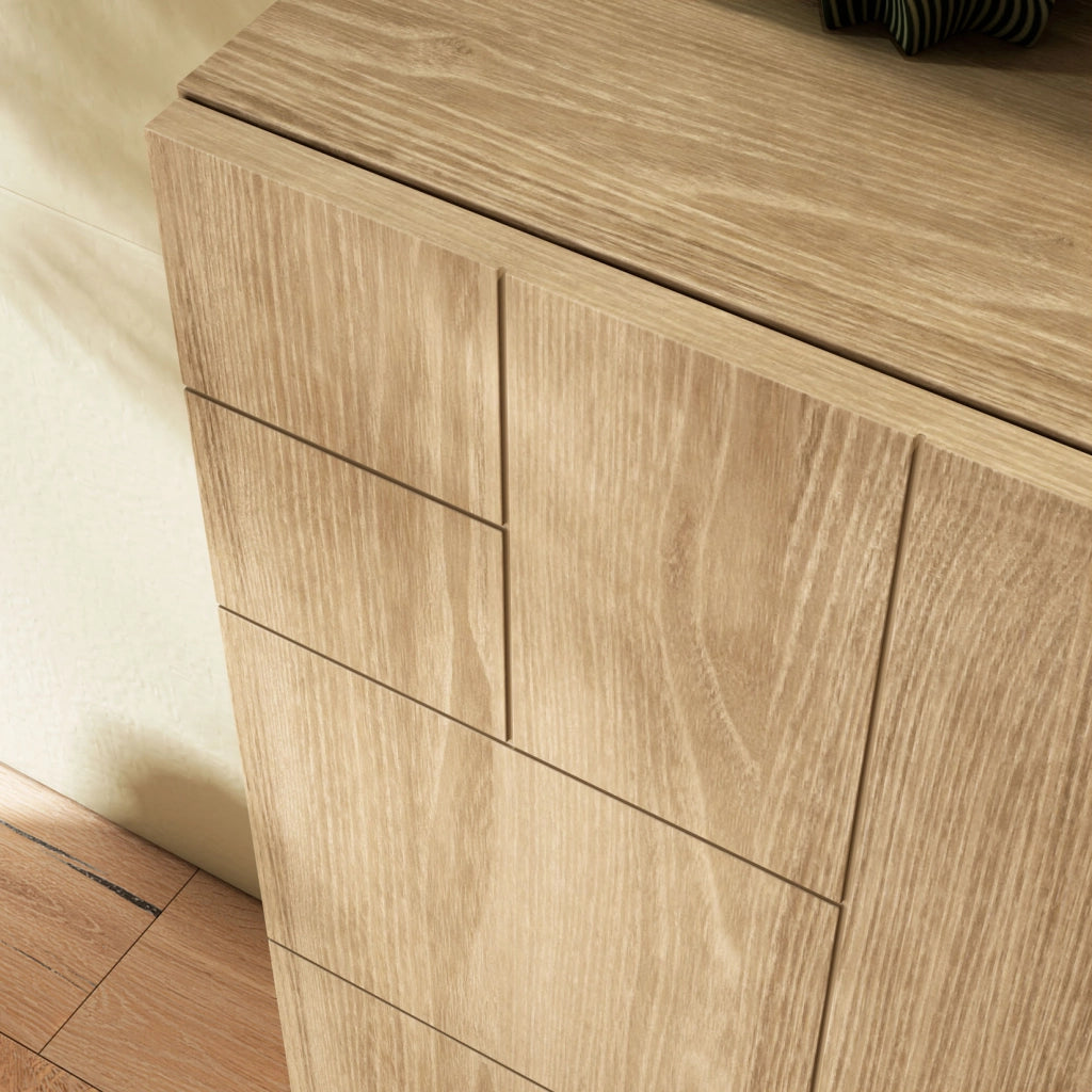 Scarpiera Herdasa effetto rovere gambe rovere 87x90x27