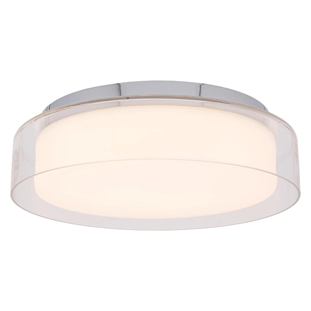 Plafoniera LED Nowodvorski PAN cromata vetro Ø35 IP44