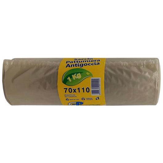 sacchi nettezza urbana in rotolo 70x110 ambra (gr.800 ca) cod:ferx.98245